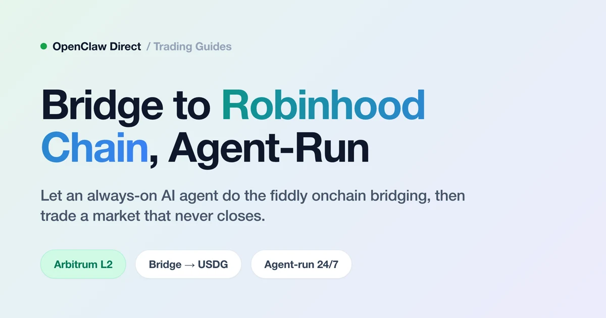 How to Bridge to Robinhood Chain with an AI Agent